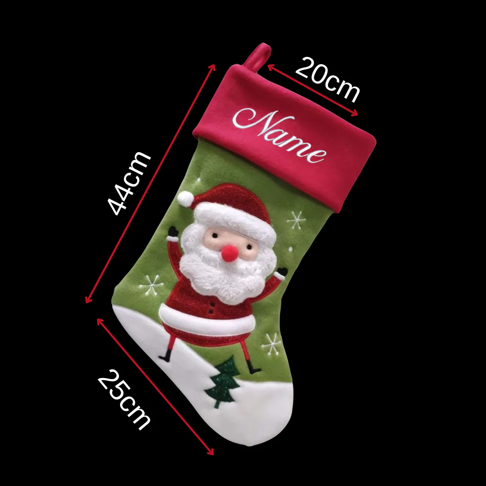 17 Deluxe Plush Santa Stocking -Personalised - Image 1