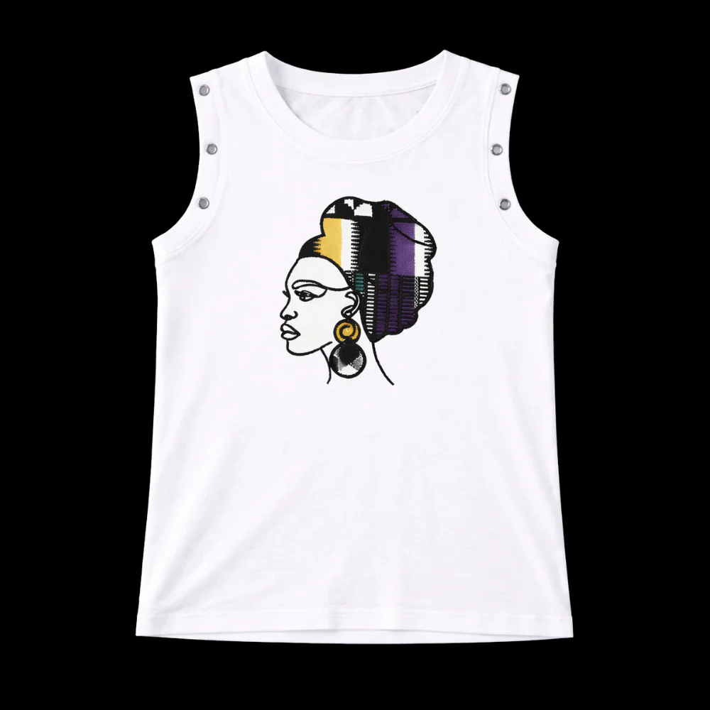 115 Embroidered Sleeveless Tank Top - Image 1